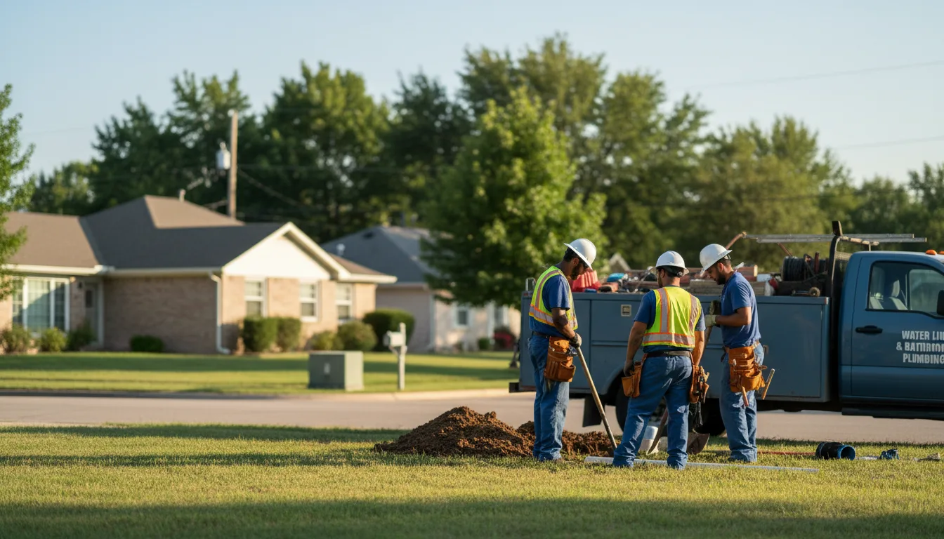 Residential water line and bathroom plumbing service in Pennington, MN